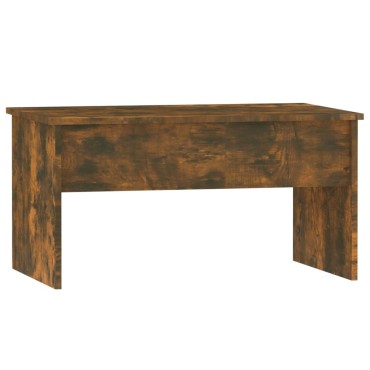 vidaXL Τραπεζάκι Σαλονιού Καπνιστή Δρυς 80x50,5x41,5cm Επεξεργ. Ξύλο 1 τεμ.