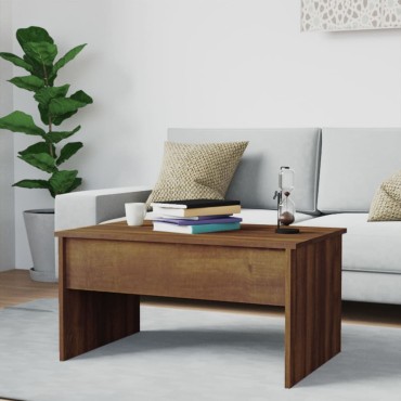 vidaXL Τραπεζάκι Σαλονιού Καφέ Δρυς 80x50,5x41,5cm από Επεξεργ. Ξύλο 1 τεμ.
