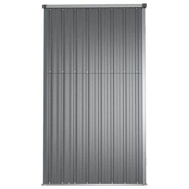 vidaXL Αποθήκη Εργαλείων Κήπου Γκρι 225 x 89 x 161 εκ. Γαλβαν. Ατσάλι
