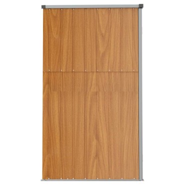 vidaXL Αποθήκη Εργαλείων Κήπου Καφέ 225x89x161 εκ. Γαλβαν. Ατσάλι