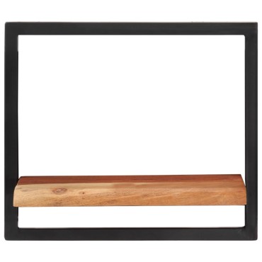 vidaXL Ράφια Τοίχου 2 τεμ. 40x24x35cm Μασίφ Ξύλο Ακακίας & Ατσάλι