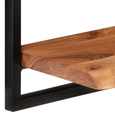vidaXL Ράφια Τοίχου 2 τεμ. 40x24x35cm Μασίφ Ξύλο Ακακίας & Ατσάλι