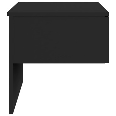 vidaXL Κομοδίνο Επιτοίχιο Μαύρο 60x40x40cm 1 τεμ.