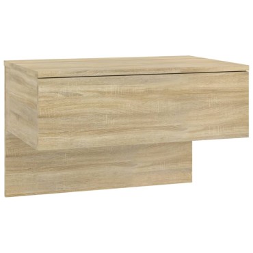 vidaXL Κομοδίνο Επιτοίχιο Sonoma Δρυς 60x40x40cm 1 τεμ.