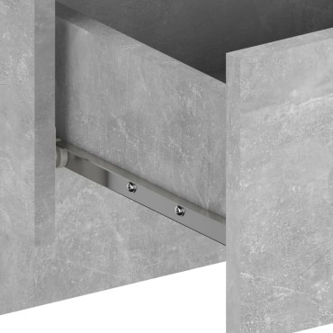 vidaXL Κομοδίνο Επιτοίχιο Γκρι Σκυροδέματος 60x40x40cm 1 τεμ.