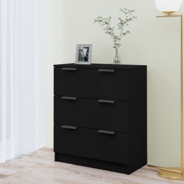vidaXL Ντουλάπι Μαύρο 60x30x70cm από Επεξεργασμένο Ξύλο 1 τεμ.