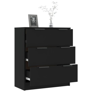 vidaXL Ντουλάπι Μαύρο 60x30x70cm από Επεξεργασμένο Ξύλο 1 τεμ.