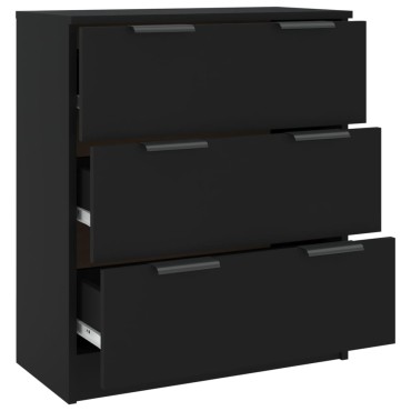 vidaXL Ντουλάπι Μαύρο 60x30x70cm από Επεξεργασμένο Ξύλο 1 τεμ.