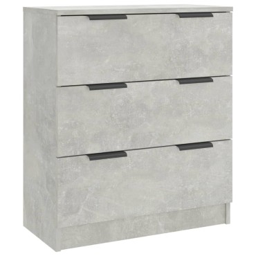 vidaXL Συρταριέρα Γκρι Σκυροδέματος 60x30x70cm Επεξεργασμένο Ξύλο 1 τεμ.