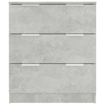 vidaXL Συρταριέρα Γκρι Σκυροδέματος 60x30x70cm Επεξεργασμένο Ξύλο 1 τεμ.
