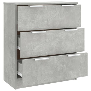 vidaXL Συρταριέρα Γκρι Σκυροδέματος 60x30x70cm Επεξεργασμένο Ξύλο 1 τεμ.
