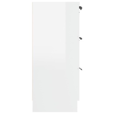 vidaXL Συρταριέρα Γυαλιστερό Λευκό 60x30 x70cm Επεξεργασμένο Ξύλο 1 τεμ.