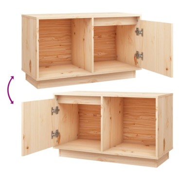 vidaXL Έπιπλο Τηλεόρασης 74x35x44cm από Μασίφ Ξύλο Πεύκου