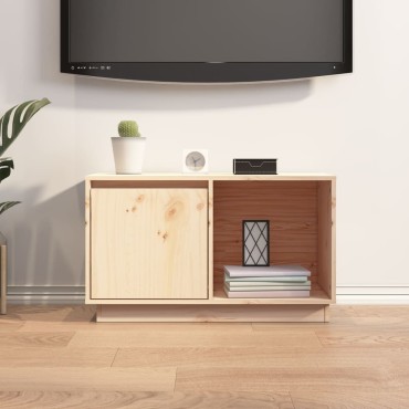 vidaXL Έπιπλο Τηλεόρασης 74x35x44cm από Μασίφ Ξύλο Πεύκου