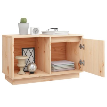 vidaXL Έπιπλο Τηλεόρασης 74x35x44cm από Μασίφ Ξύλο Πεύκου