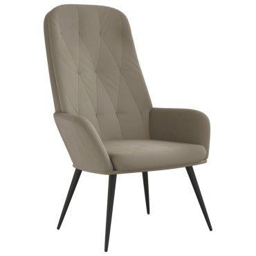 vidaXL Πολυθρόνα Relax Ανοιχτό Γκρι Βελούδινη 70x77x98cm 1 τεμ.