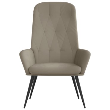 vidaXL Πολυθρόνα Relax Ανοιχτό Γκρι Βελούδινη 70x77x98cm 1 τεμ.