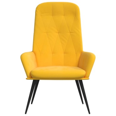 vidaXL Πολυθρόνα Relax Κίτρινο Μουσταρδί Βελούδινη 70x77x98cm 1 τεμ.