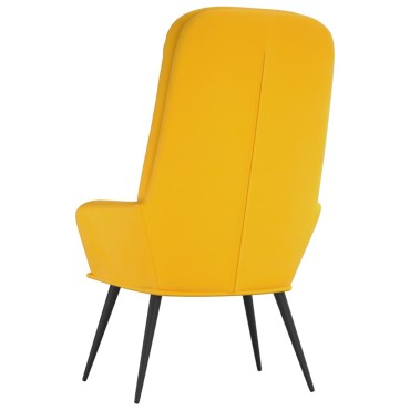 vidaXL Πολυθρόνα Relax Κίτρινο Μουσταρδί Βελούδινη 70x77x98cm 1 τεμ.