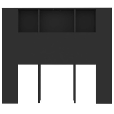 vidaXL Κεφαλάρι Με Αποθηκευτικό Χώρο Μαύρο 120x18,5x102,5cm 1 τεμ.