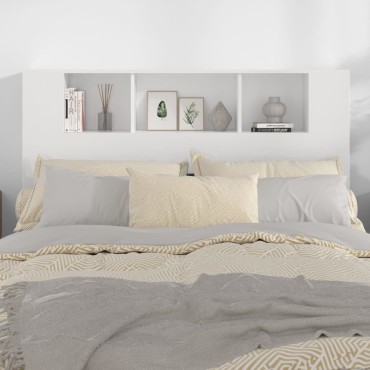 vidaXL Κεφαλάρι Με Αποθηκευτικό Χώρο Λευκό 140x18,5x104,5cm 1 τεμ.