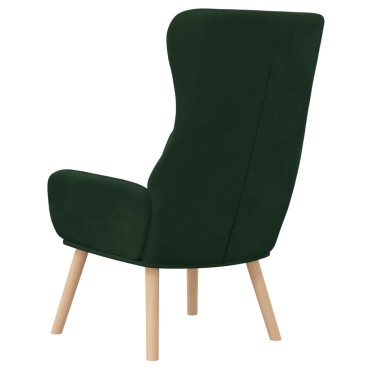 vidaXL Πολυθρόνα Relax Σκούρο Πράσινο Βελούδινη 70x77x98cm 1 τεμ.