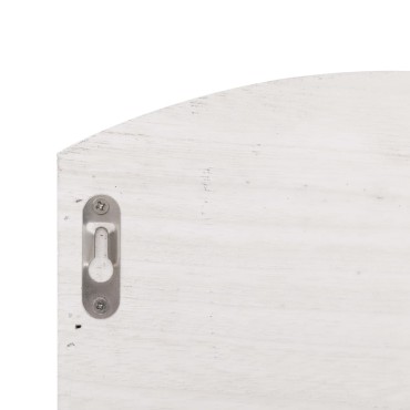 vidaXL Κρεμάστρα Τοίχου Λευκή 50 x 10 x 34 εκ. Ξύλινη