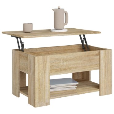 vidaXL Τραπεζάκι Σαλονιού Sonoma Δρυς 79x49x41cm Επεξεργασμένο Ξύλο 1 τεμ.