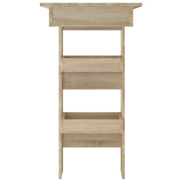 vidaXL Τραπέζι Μπαρ Τοίχου Sonoma Δρυς 102x45x103,5cm Επεξεργ. Ξύλο 1 τεμ.