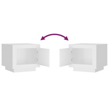 vidaXL Τραπεζάκι Σαλονιού Λευκό 51x50x45cm Επεξεργασμένο Ξύλο 1 τεμ.
