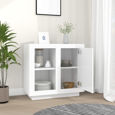 vidaXL Μπουφές Λευκός 80x40x75cm 1 τεμ.