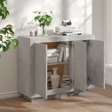 vidaXL Ντουλάπι Γκρι Σκυροδέματος 92x35x75cm Επεξεργασμένο Ξύλο 1 τεμ.