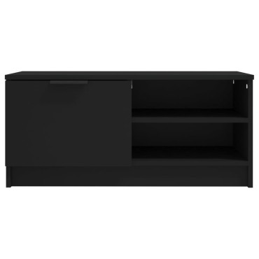 vidaXL Έπιπλα Τηλεόρασης 2 τεμ. Μαύρα 80x35x36,5cm Επεξεργ. Ξύλο