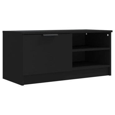 vidaXL Έπιπλα Τηλεόρασης 2 τεμ. Μαύρα 80x35x36,5cm Επεξεργ. Ξύλο