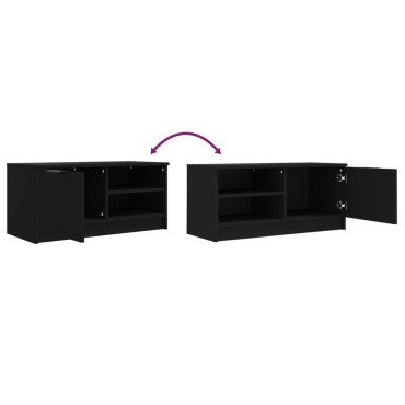 vidaXL Έπιπλα Τηλεόρασης 2 τεμ. Μαύρα 80x35x36,5cm Επεξεργ. Ξύλο
