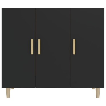 vidaXL Ντουλάπι Μαύρο 90x34x80cm από Επεξεργασμένο Ξύλο 1 τεμ.