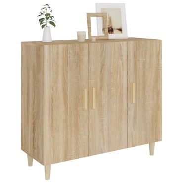 vidaXL Ντουλάπι Sonoma δρυς 90x34x80cm Επεξεργασμένο Ξύλο 1 τεμ.