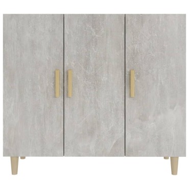 vidaXL Ντουλάπι Γκρι Σκυροδέματος 90x34x80cm Επεξεργασμένο Ξύλο 1 τεμ.