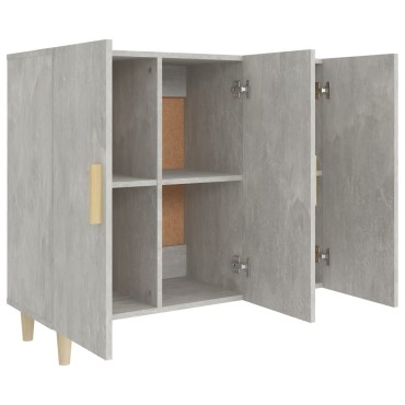 vidaXL Ντουλάπι Γκρι Σκυροδέματος 90x34x80cm Επεξεργασμένο Ξύλο 1 τεμ.