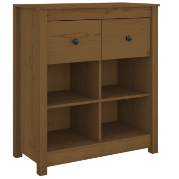 vidaXL Ντουλάπι Καφέ Μελί 70x35x80cm από Μασίφ Ξύλο Πεύκου 1 τεμ.