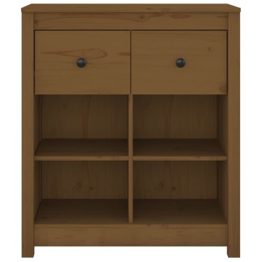 vidaXL Ντουλάπι Καφέ Μελί 70x35x80cm από Μασίφ Ξύλο Πεύκου 1 τεμ.