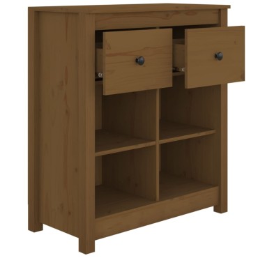 vidaXL Ντουλάπι Καφέ Μελί 70x35x80cm από Μασίφ Ξύλο Πεύκου 1 τεμ.