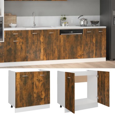 vidaXL Ντουλάπι Lyon Νεροχύτη Καπνιστή Δρυς 80x46x81,5cm 1 τεμ.