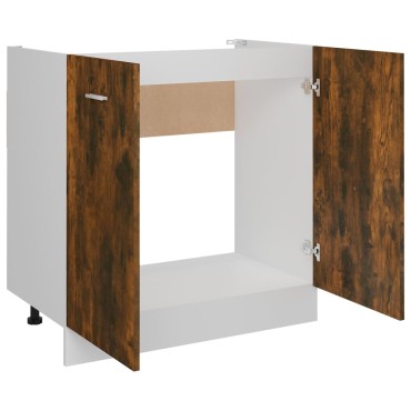 vidaXL Ντουλάπι Lyon Νεροχύτη Καπνιστή Δρυς 80x46x81,5cm 1 τεμ.