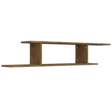 vidaXL Ράφι Τηλεόρασης Επιτοίχιο Καπν. Δρυς 125x18x23cm Επεξεργ. Ξύλο 1 τεμ.