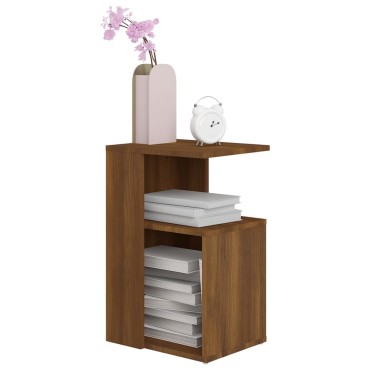 vidaXL Τραπέζι Βοηθητικό Καφέ Δρυς 36x30x56cm από Επεξεργασμένο Ξύλο 1 τεμ.