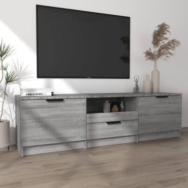 vidaXL Έπιπλο Τηλεόρασης Γκρι Sonoma 140x35x40cm Επεξεργασμένο Ξύλο