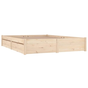 vidaXL Πλαίσιο Κρεβατιού Συρτάρια 180x200cm Super King Size 1 τεμ. - Διπλό