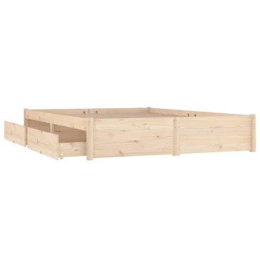 vidaXL Πλαίσιο Κρεβατιού Συρτάρια 180x200cm Super King Size 1 τεμ. - Διπλό