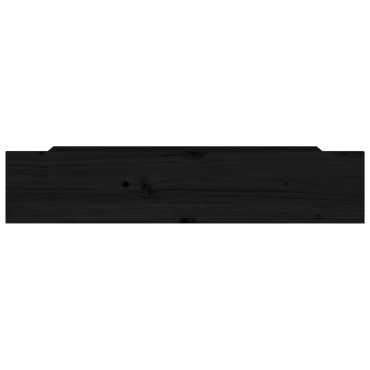 vidaXL Συρτάρια Κρεβατιού 4 τεμ. Μαύρα από Μασίφ Ξύλο Πεύκου 90x57x18cm  - Μονό